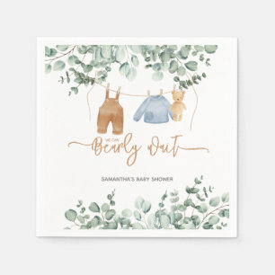 Serviette En Papier Eeucalyptus verdoyant On peut attendre le Baby sho