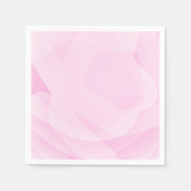 Serviette En Papier Effet Marbre Rose Chic Floral Simple Élégant  (Devant)