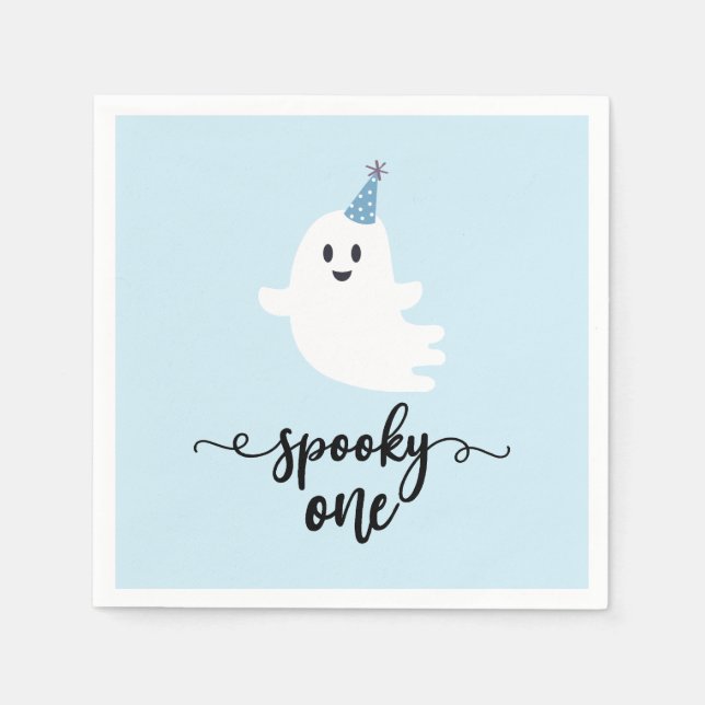 Serviette En Papier Éffrayant un jote fantôme Halloween 1er anniversai (Devant)