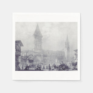 Serviette En Papier Église de l'abbaye Saint-Philibert de Tournus