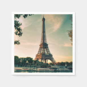 Serviette En Papier Eiffel tour lancer oreiller
