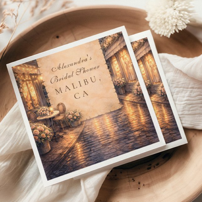 Serviette En Papier Eiffel Tower Bridal Shower (Créateur téléchargé)