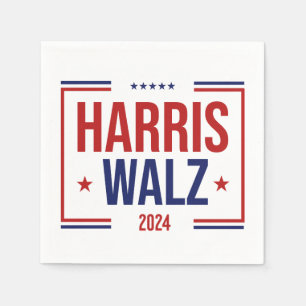 Serviette En Papier Élection de la campagne Harris Walz