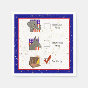 Serviette En Papier Élection Parti amusant