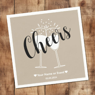 Serviette En Papier Élégance Atténuée - Serviettes Calm Stone Cheers