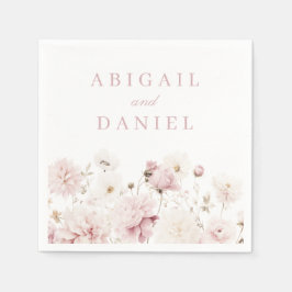 Serviette En Papier Élégance divine : Jardin bleu Mariage floral