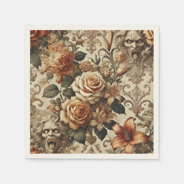 Serviette En Papier Élégance Grotesque - Gothique victorien (Devant)