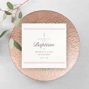 Serviette En Papier Élégance Moderne Baptême de Filles