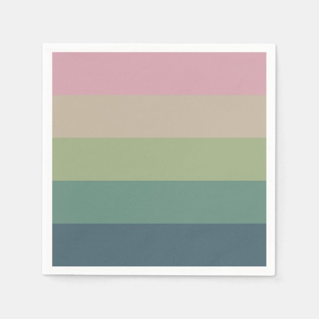 Serviette En Papier Élégance Muted - Serviettes de fête triées (Devant)