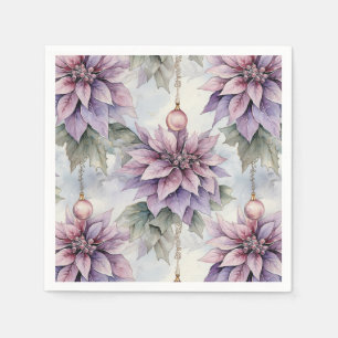 Serviette En Papier Élégance violette et or