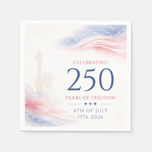 Serviette En Papier Élégant 250e anniversaire de l'indépendance améric