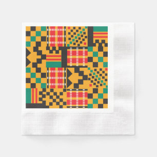 Serviette En Papier Élégant Africain Kente Design Papier Napkins