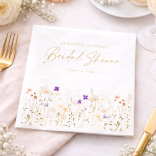 Serviette En Papier Élégant Baby Shower Fleur de Fête de Mariage