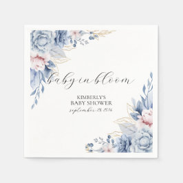 Serviette En Papier Elegant baby shower Fleur sauvage Boho
