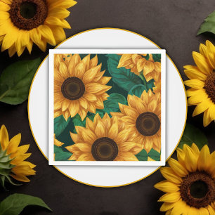 Serviette En Papier Elégant Baby shower moderne "Notre Petit Tournesol