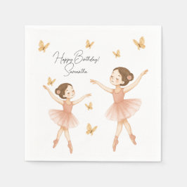 Serviette En Papier Élégant Ballerina Anniversaire Papier de fête Napk