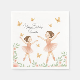 Serviette En Papier Élégant Ballerina Anniversaire Papier de fête Napk