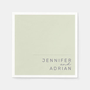 Serviette En Papier Élégant Beige Minimal Mariage moderne serviettes