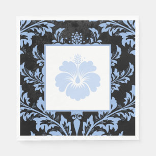 Serviette En Papier Elégant bleu damassé Noël papier personnalisé