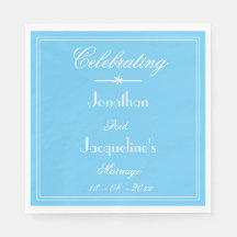 Elégant bleu Mariage Aqua bleu sur papier
