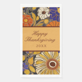 Serviette En Papier Élégant Bon thanksgiving Floral