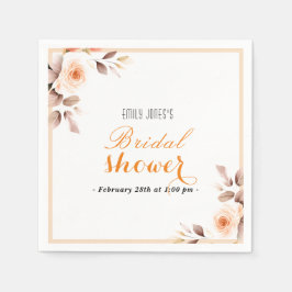 Serviette En Papier Elégant brunch de mariée rose rose rose rose
