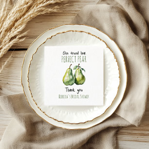Serviette En Papier Elégant Brunch Fruit Fête des mariées de poire par
