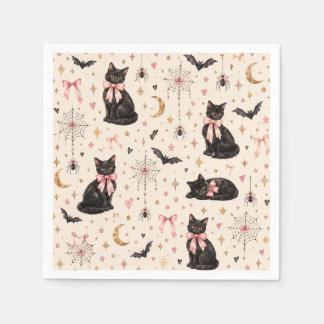 Serviette En Papier Élégant Chic Halloween Saison Sombre 