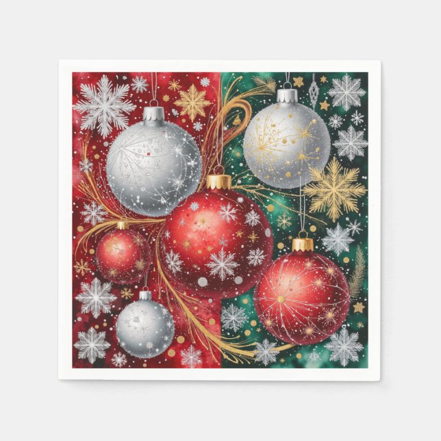 Serviette En Papier Elegant Christmas Ornament (Devant)