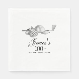 Serviette En Papier Elégant Classic Golf 100e Anniversaire Fête Person