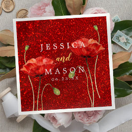 Serviette En Papier Elégant Cocktail Mariage Flowey Parties scintillan