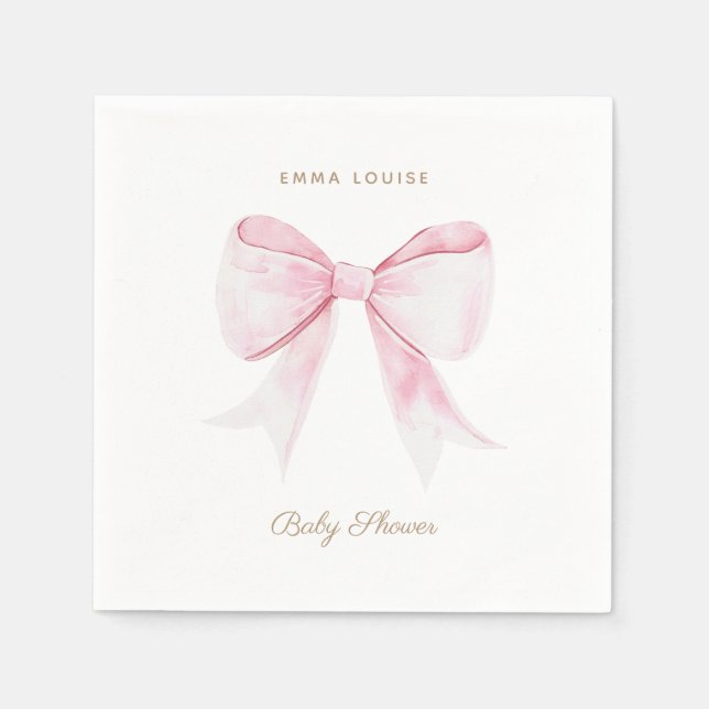 Serviette En Papier Élégant coquette rose (Devant)