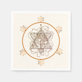 Serviette En Papier Elégant couleur laiton doré foncé