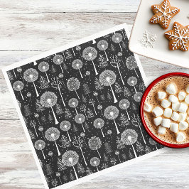 Serviette En Papier Élégant Dandelion et sapin de Noël