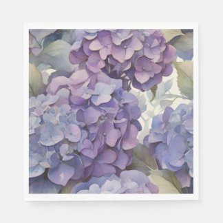 Serviette En Papier élégant doux clair violet floral