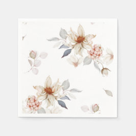 Serviette En Papier Élégant et Floral Timeless