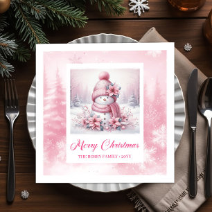 Serviette En Papier Élégant Fête de Noël Enfants Scène d'Hiver Cosy Pa