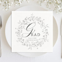 Élégant Fleur sauvage Argent Wreath Graduation