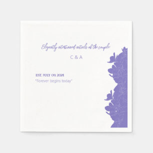 Serviette En Papier Elegant Forever commence aujourd'hui fleurs violet
