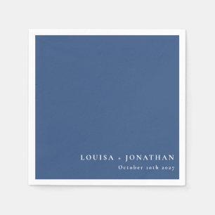 Serviette En Papier Elégant Français Bleu tendance Minimal Personnalis