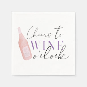 Serviette En Papier Elégant Funny Cheers Vin o clock Party