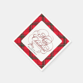 Serviette En Papier Elegant Holly Joyeux Noël