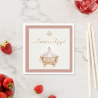 Elégant islamique Aqiqah bébé fille Napkin