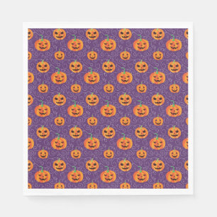 Serviette En Papier Élégant Jack O'Lanterns