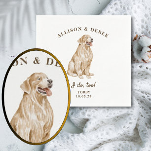 Serviette En Papier Élégant je fais trop Retriever Chien Cocktail Mari
