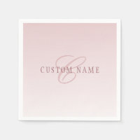 Élégant lettrage et monogramme | Rose Ombre