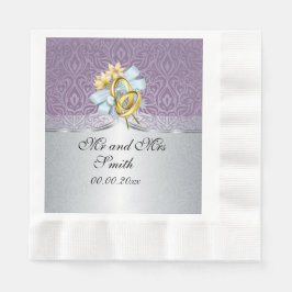 Serviette En Papier Élégant Lilac Mariage papier personnalisé Napkin