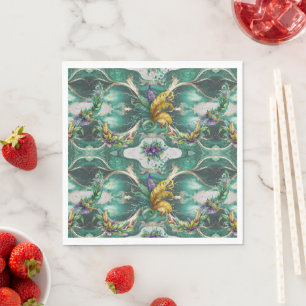 Serviette En Papier Élégant Mardi Gras Décoratif