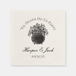 Serviette En Papier Élégant Mariage Halloween serviettes personnalisée