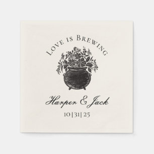 Serviette En Papier Élégant Mariage Halloween serviettes personnalisée